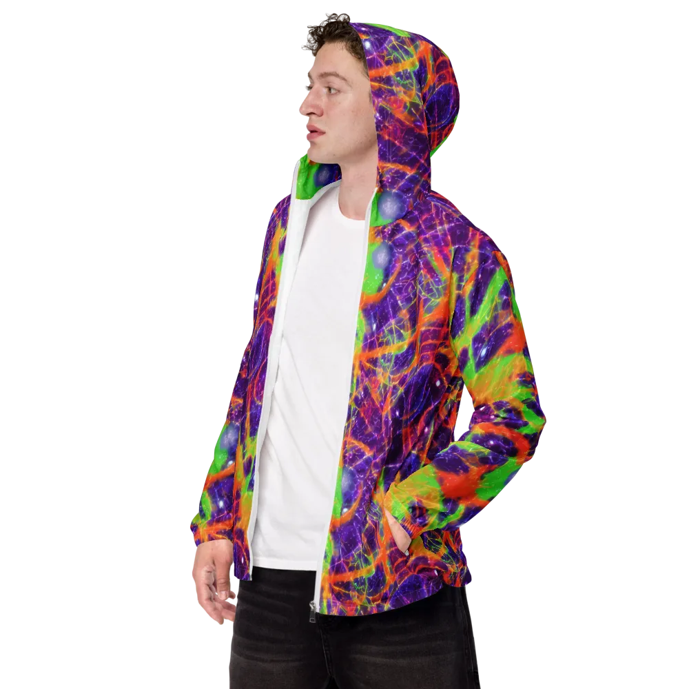 Purple Inferno on Men's Windbreaker — Left Front
