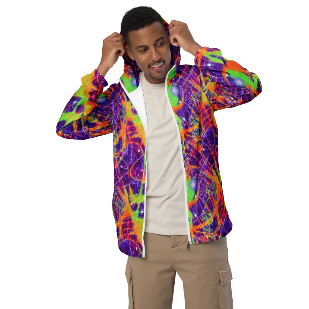 Purple Inferno on Men's Windbreaker — Front