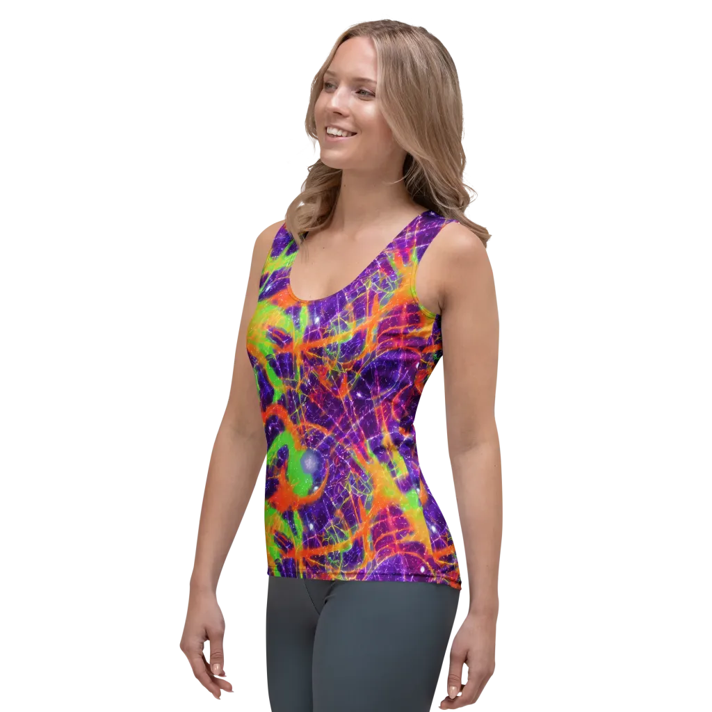 Purple Inferno on Women's Tank Top — Left Front