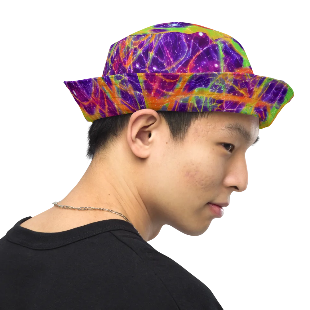 Purple Inferno on Reversible Bucket Hat — Right Outside