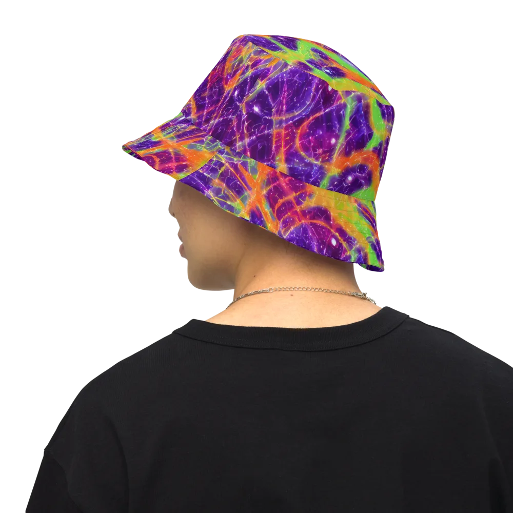 Purple Inferno on Reversible Bucket Hat — Back Inside