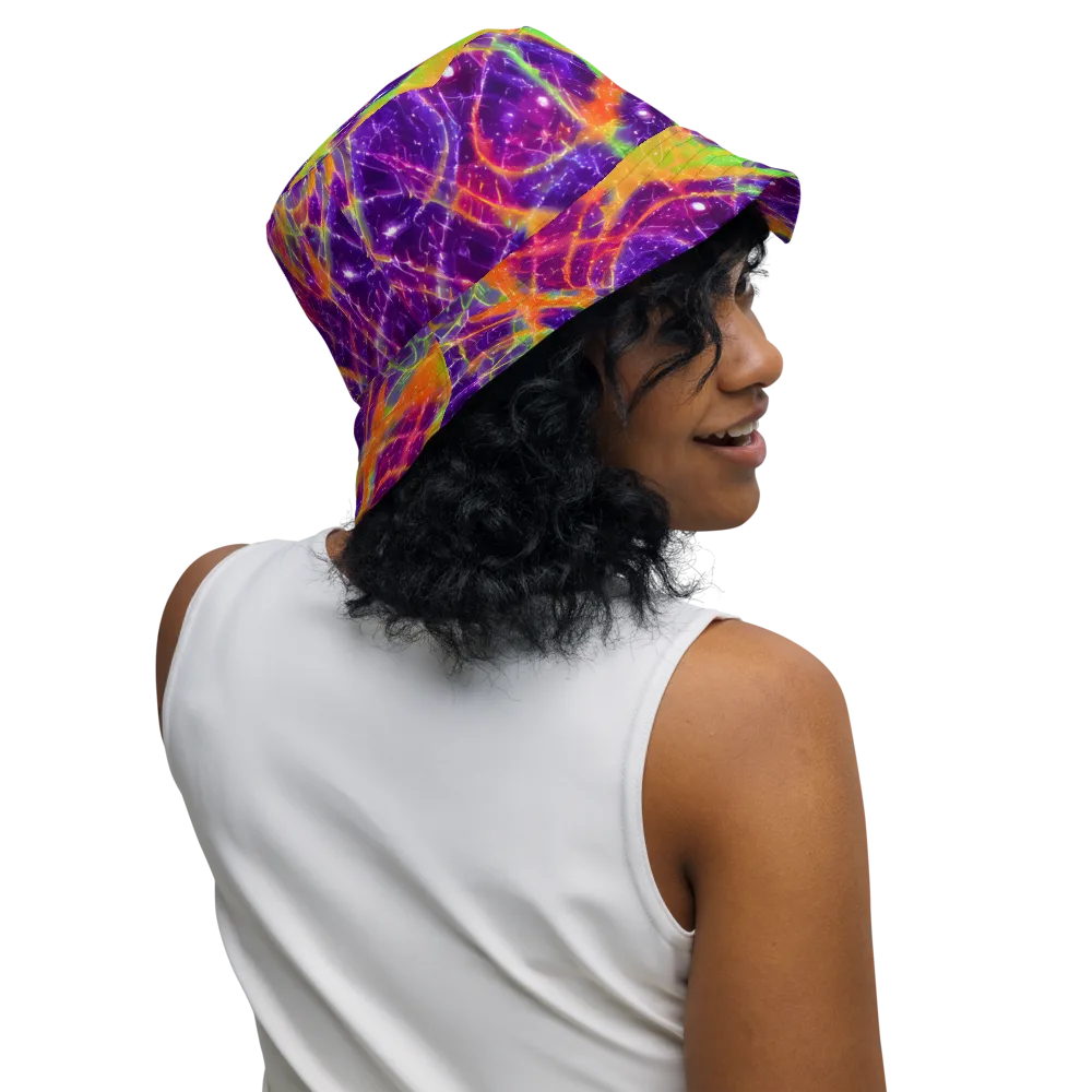 Purple Inferno on Reversible Bucket Hat — Right Outside