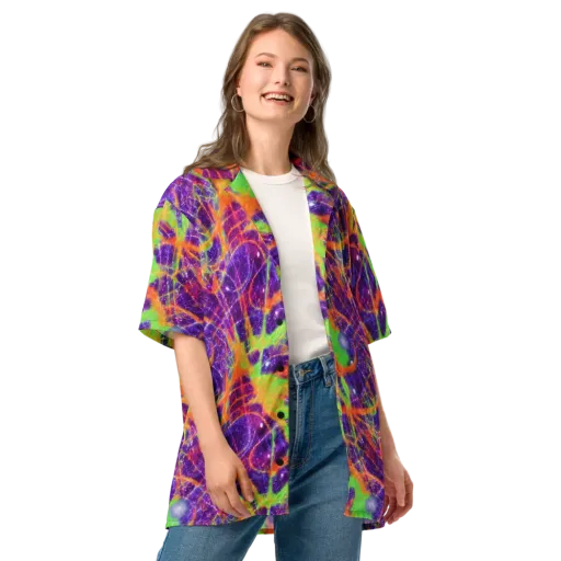 Purple Inferno on a Button Shirt