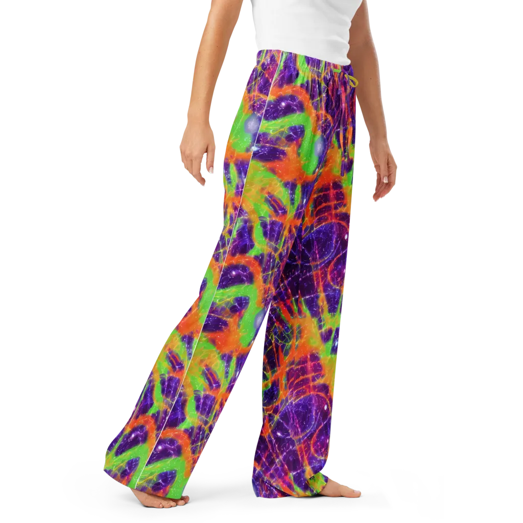 Purple Inferno on Women's Pajama Pants — Right Front