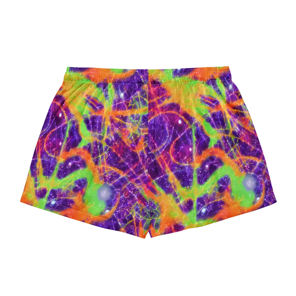 Purple Inferno on Women's Pajama Shorts — Back