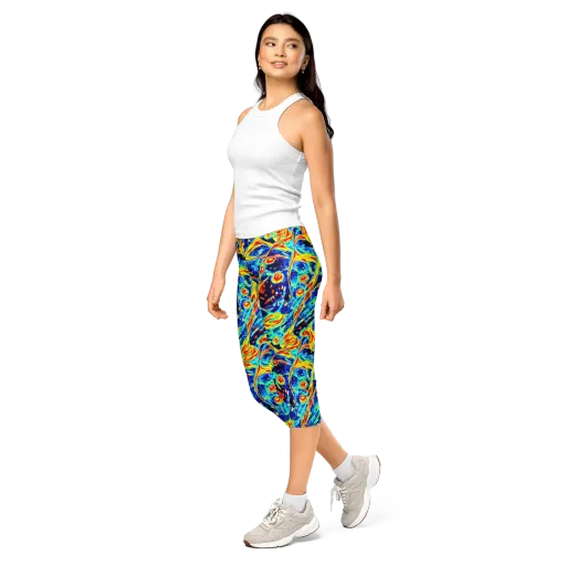 Sonic Tides on a Capri Leggings
