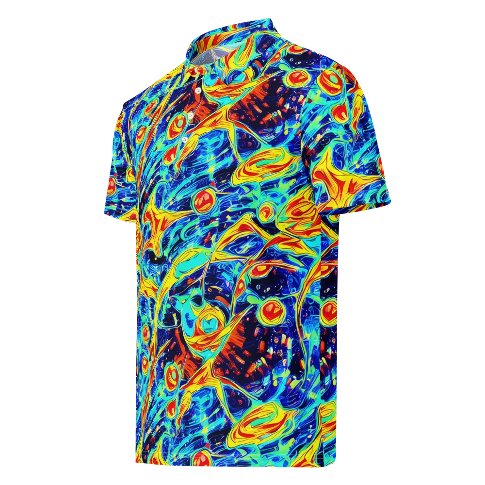 Sonic Tides on Men's Slim Fit Polo Shirt — Left Front