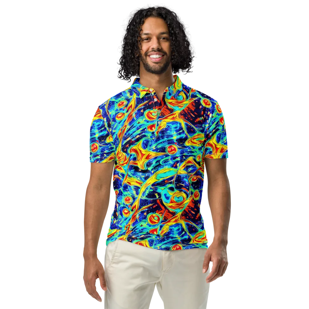 Sonic Tides on Men's Slim Fit Polo Shirt — Front