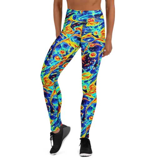 Sonic Tides on a Yoga Leggings