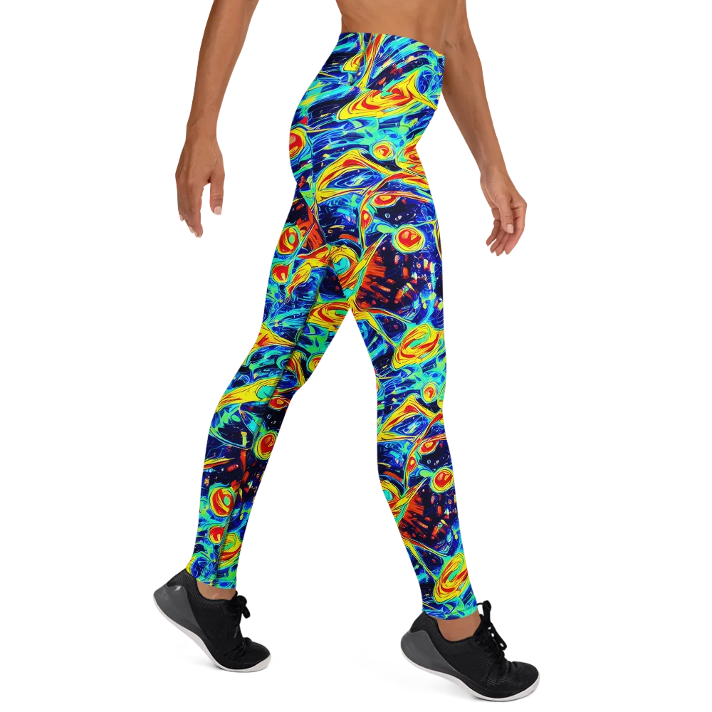Sonic Tides on Yoga Leggings — Right