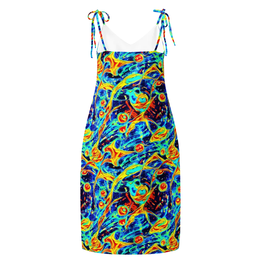Sonic Tides on Slip Dress — Back