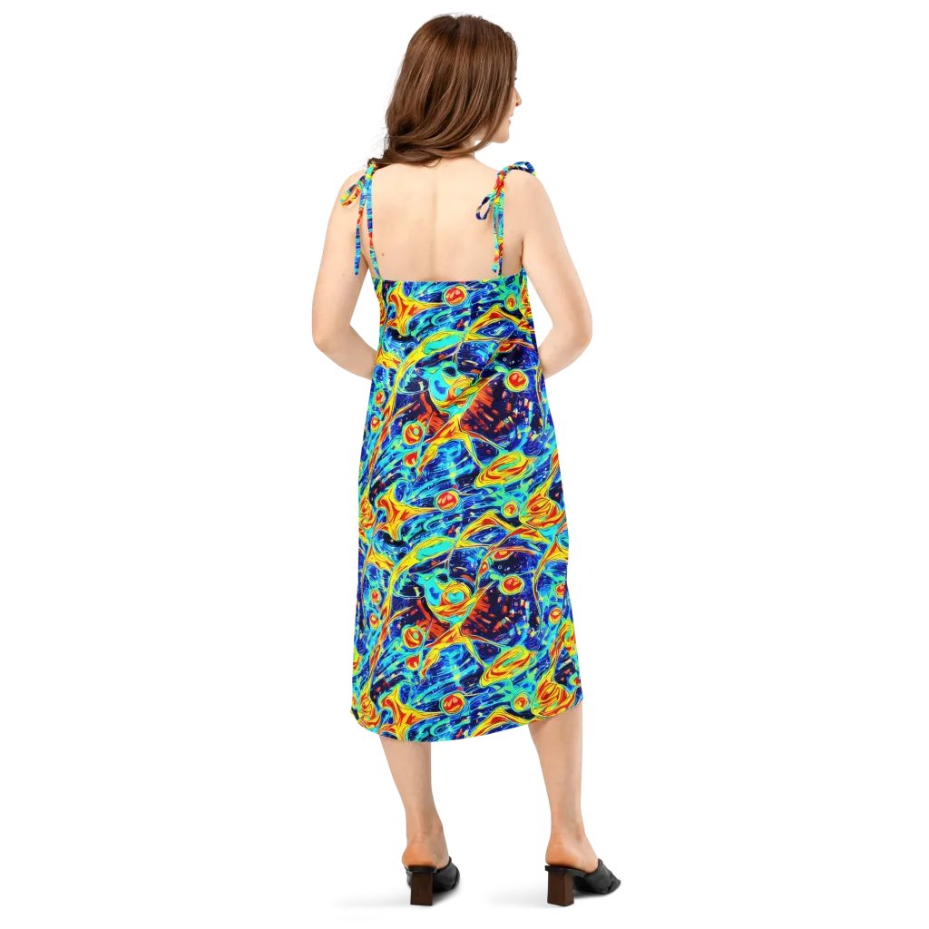 Sonic Tides on Slip Dress — Back