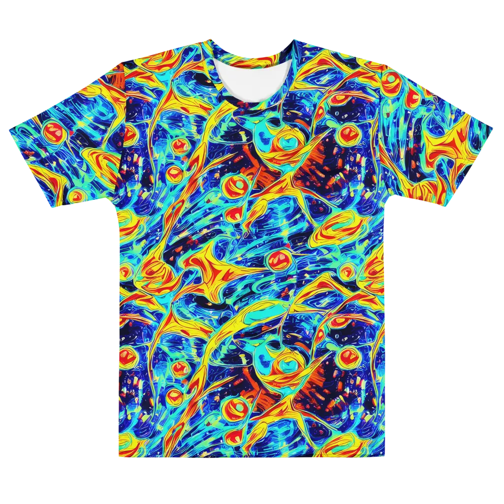 Sonic Tides on Men's Cotton Crew Neck T-Shirt — Front