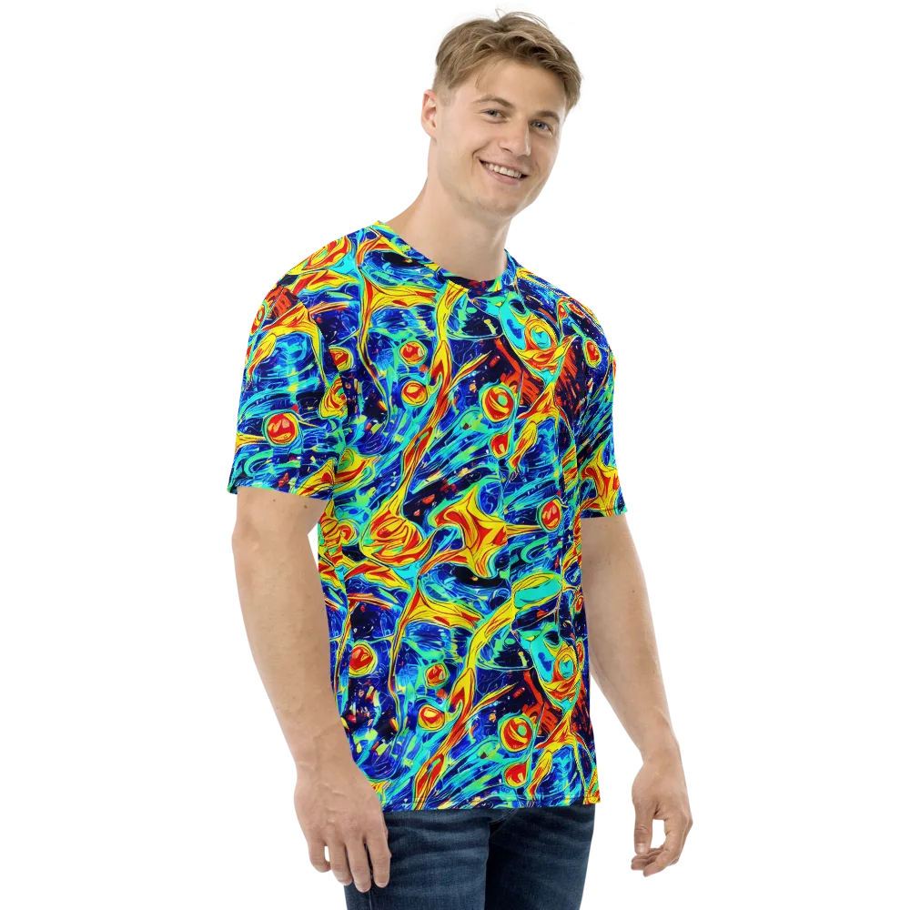 Sonic Tides on Men's Crew Neck T-Shirt — Right