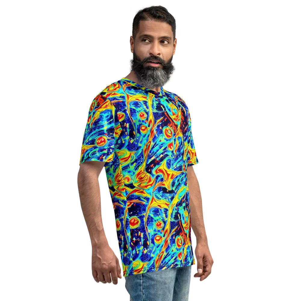 Sonic Tides on Men's Crew Neck T-Shirt — Right