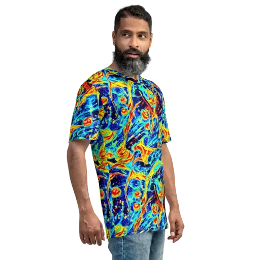 Sonic Tides on a Men's Crew Neck T-Shirt