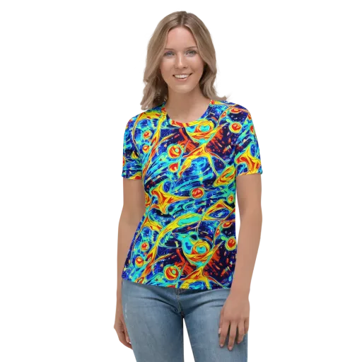 Sonic Tides on a Women's Crew Neck T-Shirt