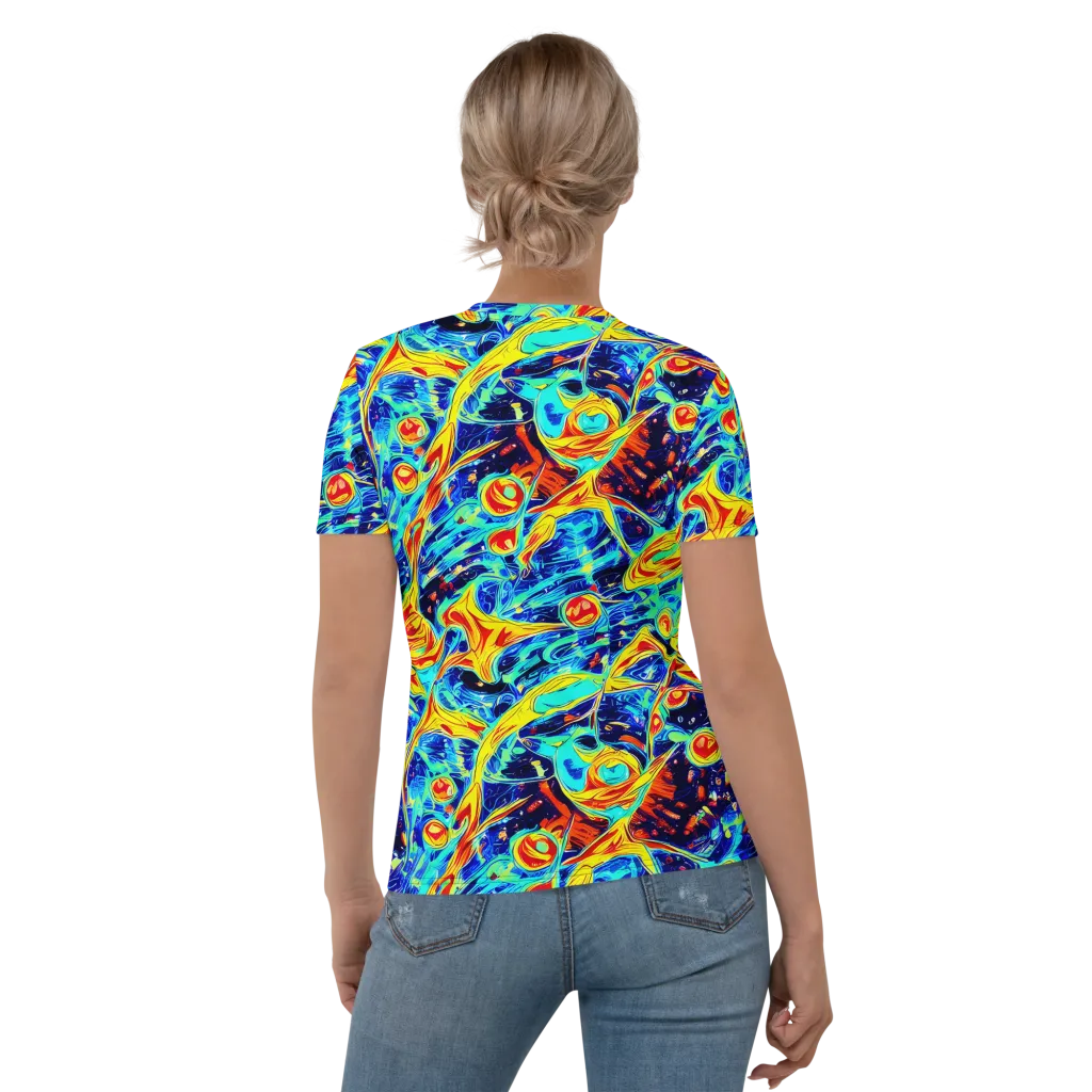 Sonic Tides on Women's Crew Neck T-Shirt — Back