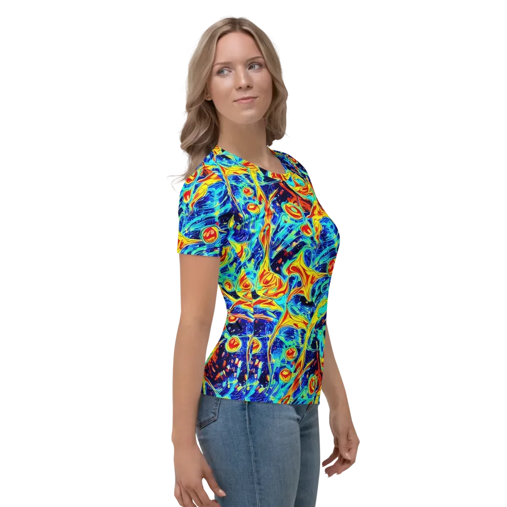 Sonic Tides on Women's Crew Neck T-Shirt — Right