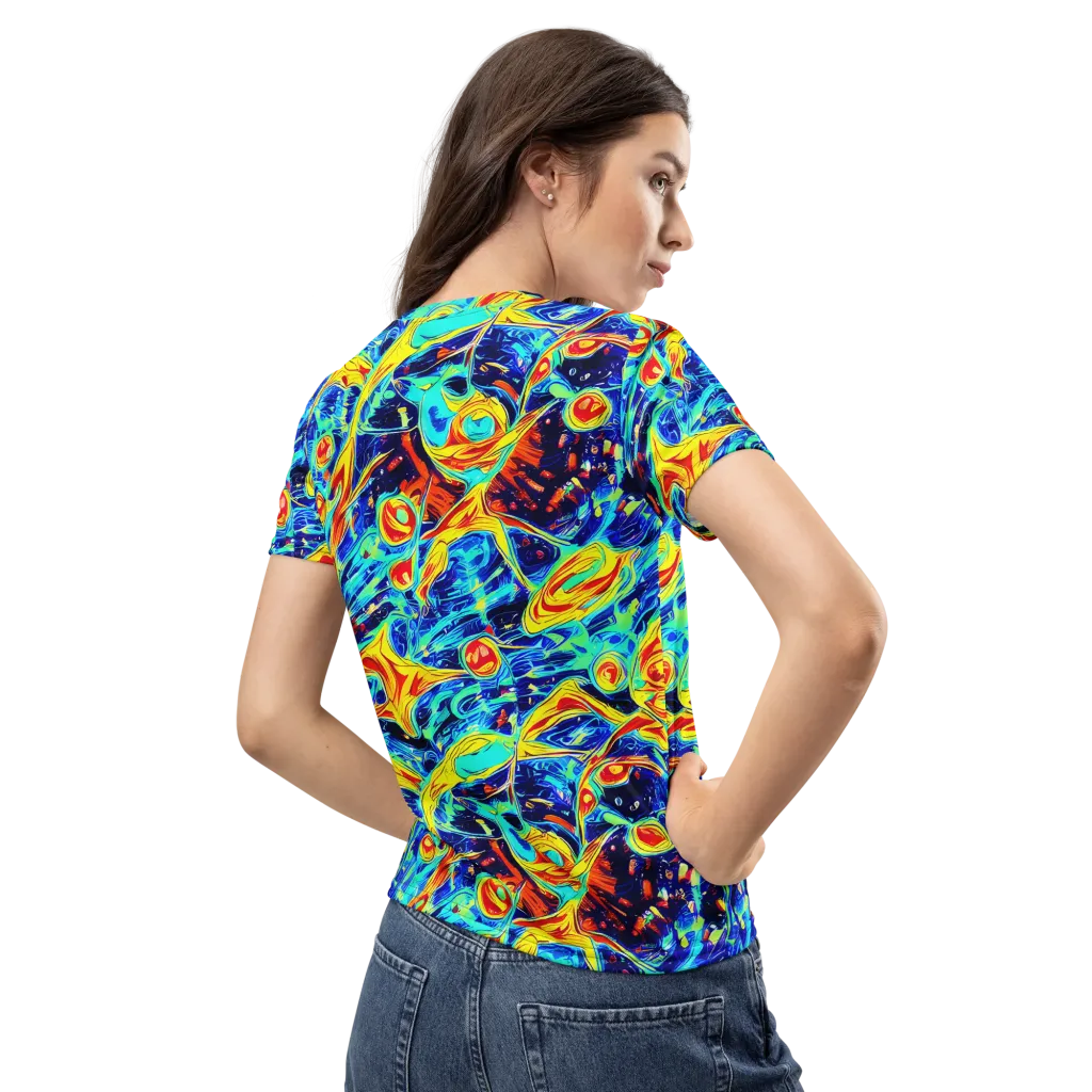 Sonic Tides on Women's Crew Neck T-Shirt — Back