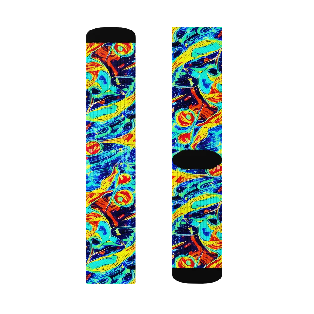 Sonic Tides on Socks — Left Sock