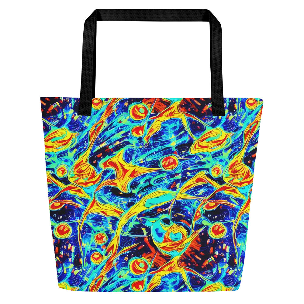 Sonic Tides on Large Tote Bag W/ Pocket — Front