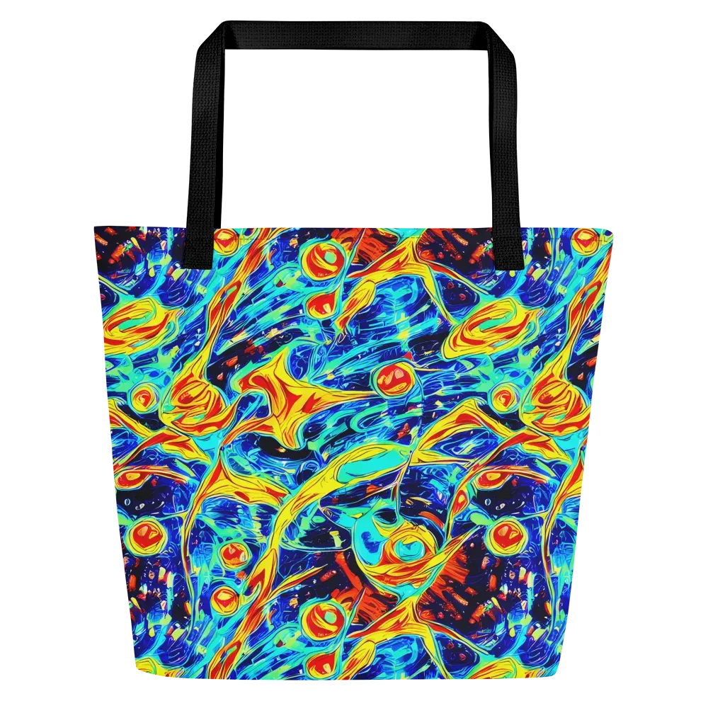 Sonic Tides on Large Tote Bag W/ Pocket — Front