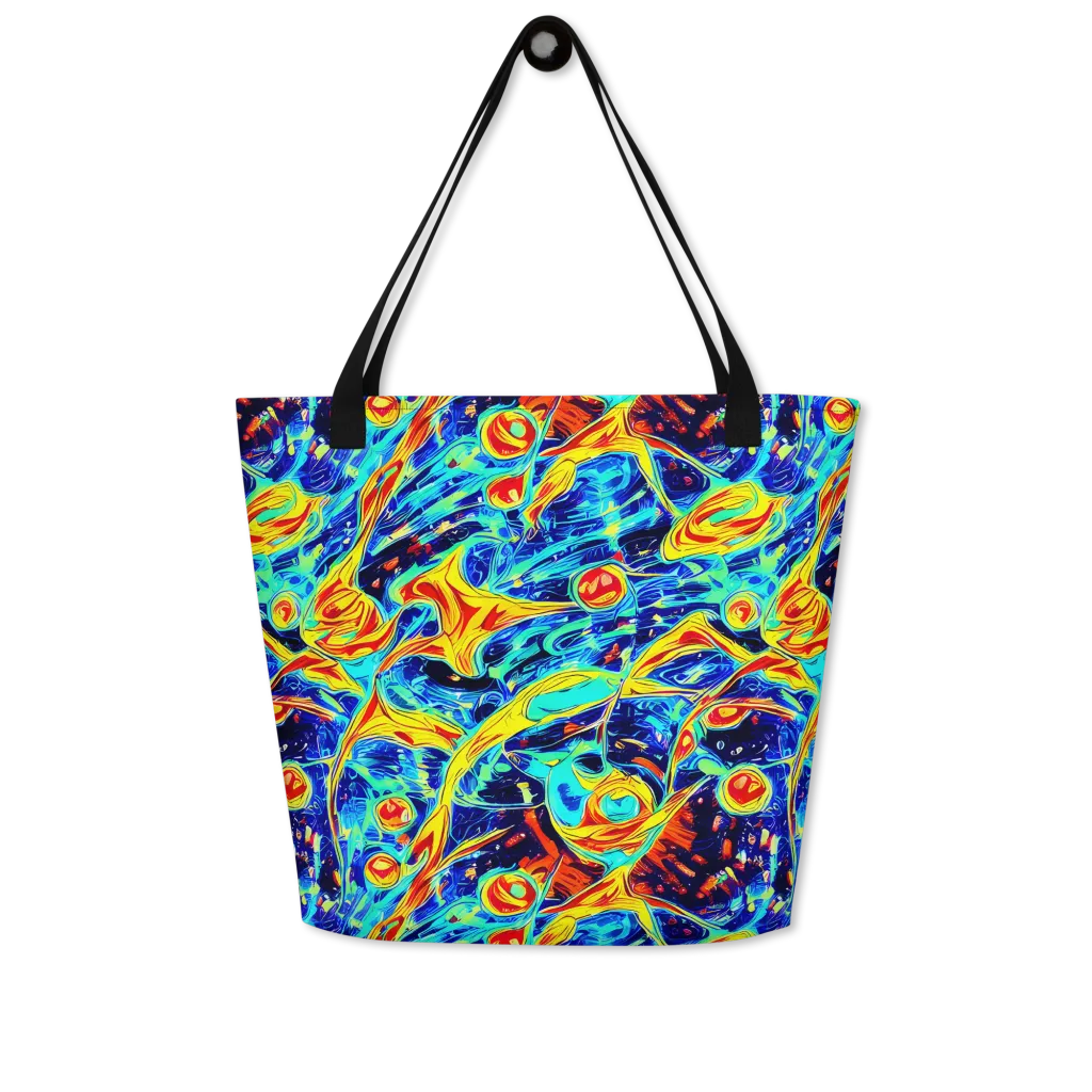 Sonic Tides on Large Tote Bag W/ Pocket — Front