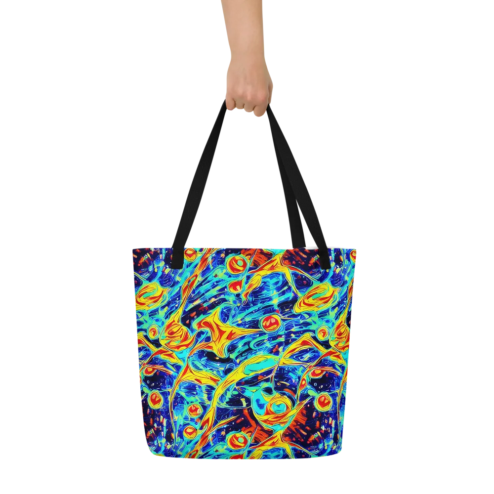 Sonic Tides on Large Tote Bag W/ Pocket — Front