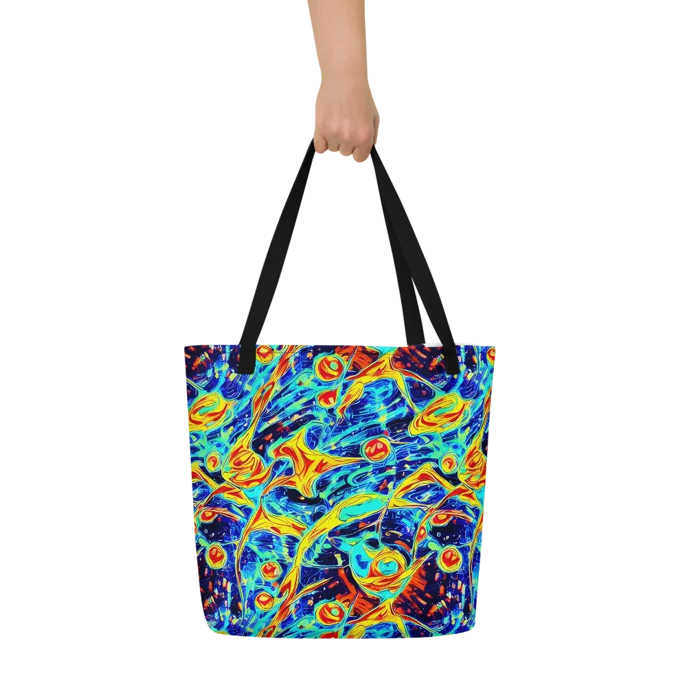 Sonic Tides on Large Tote Bag W/ Pocket — Front