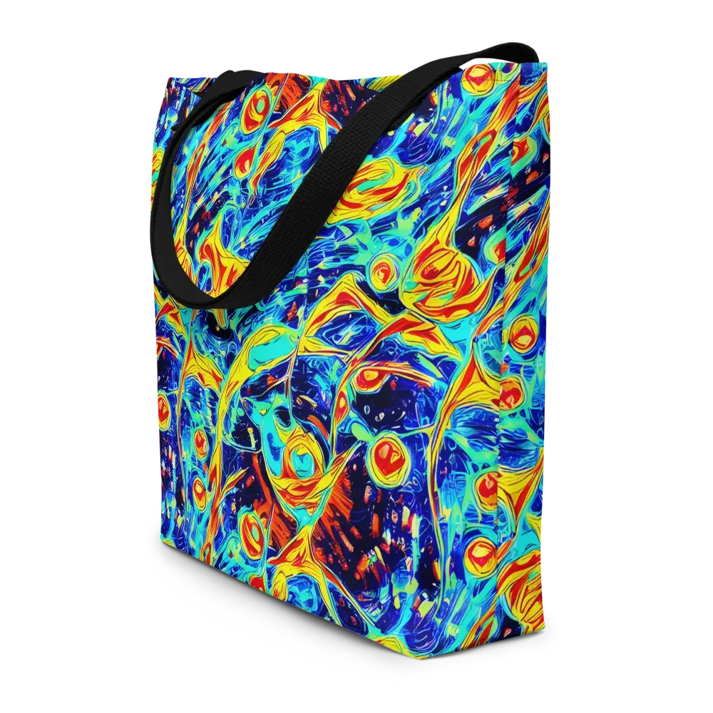 Sonic Tides on Large Tote Bag W/ Pocket — Front