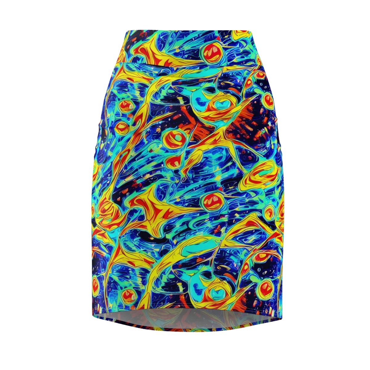 Sonic Tides on Pencil Skirt — Front
