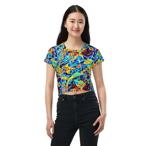 Sonic Tides on a Crop Tee