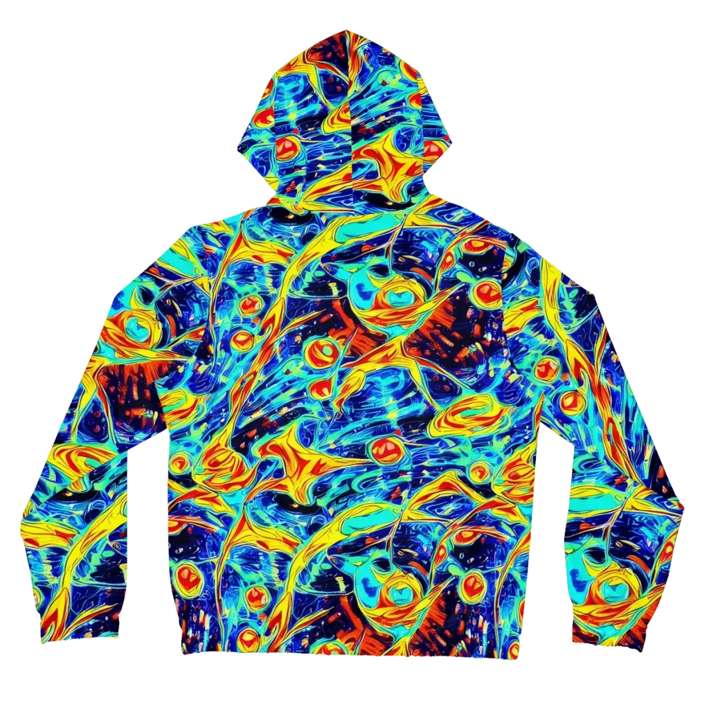 Sonic Tides on Women's Full-Zip Hoodie — Back