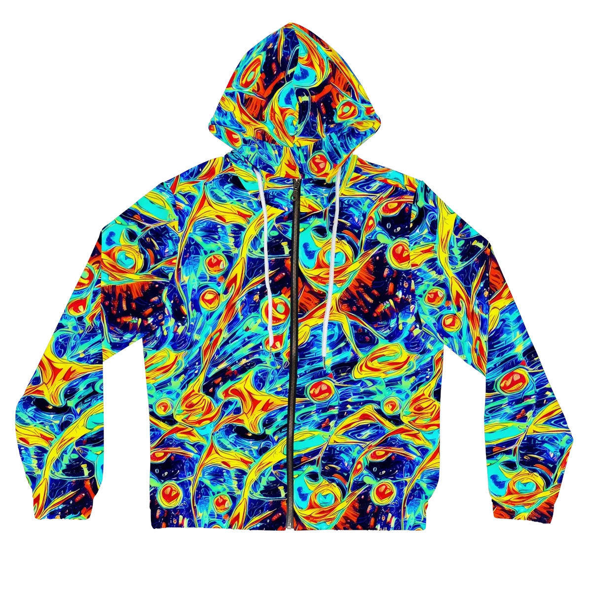 Sonic Tides on Women's Full-Zip Hoodie — Front