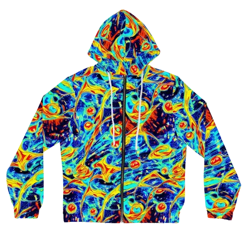 Sonic Tides on a Women's Full-Zip Hoodie
