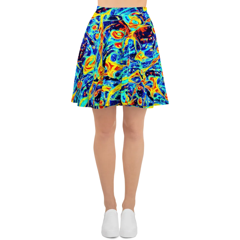 Sonic Tides on Skater Skirt — Front