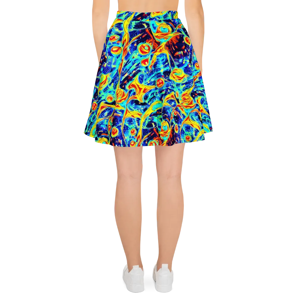 Sonic Tides on Skater Skirt — Back
