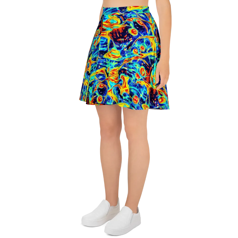 Sonic Tides on Skater Skirt — Left