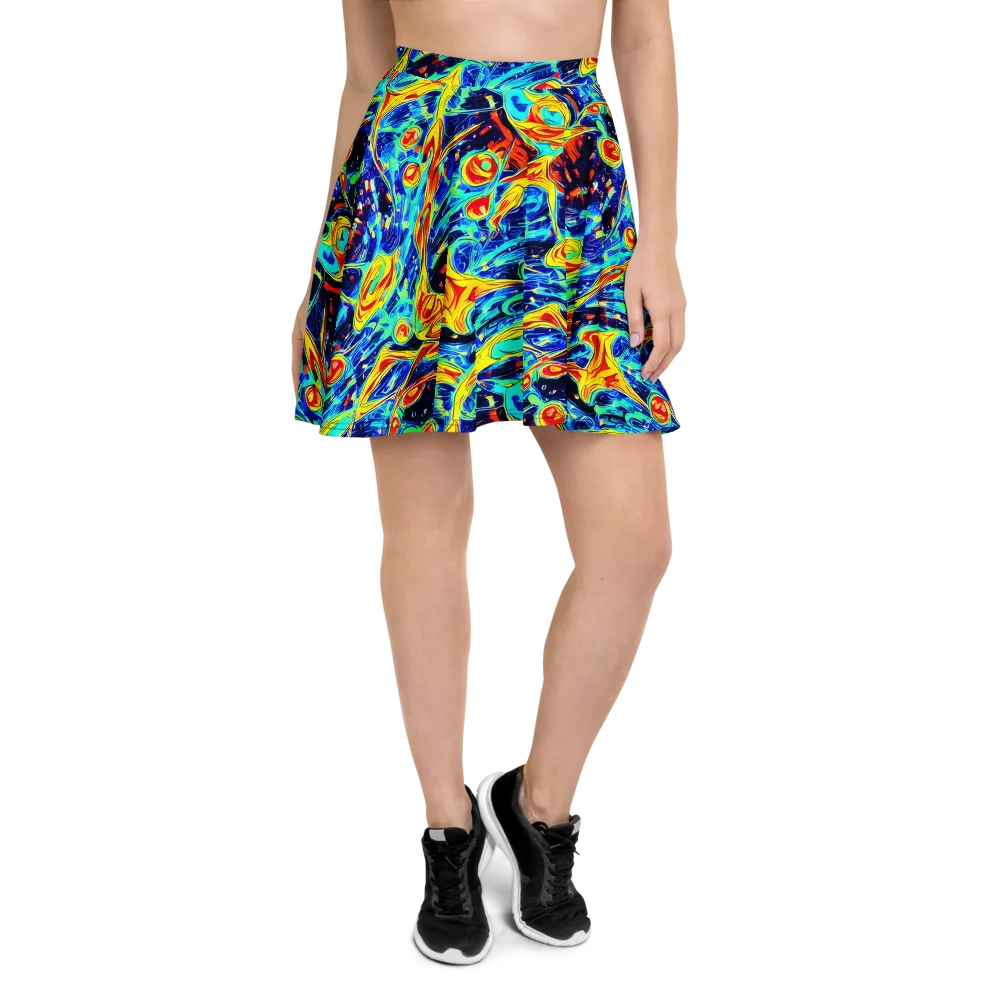Sonic Tides on Skater Skirt — Front