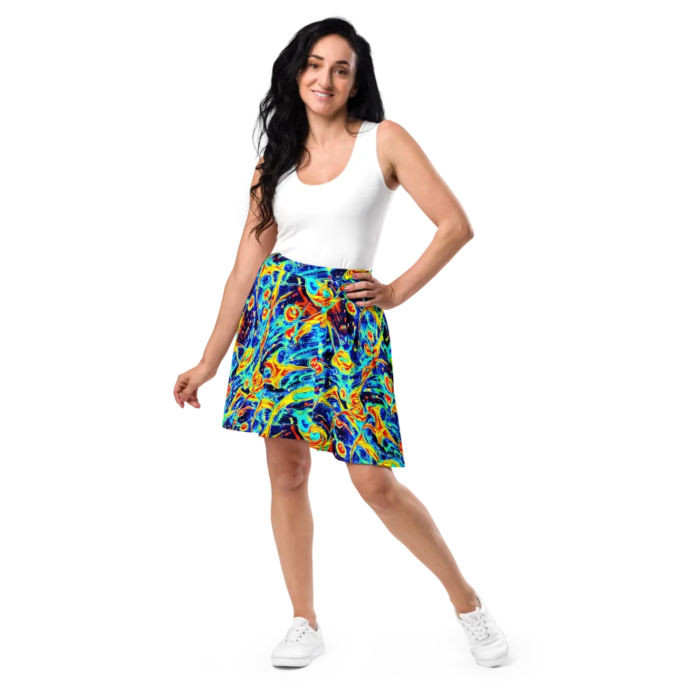 Sonic Tides on Skater Skirt — Front
