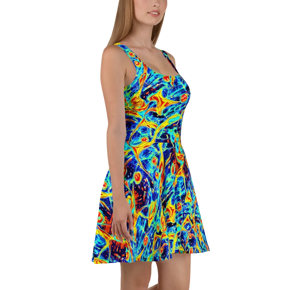 Sonic Tides on Skater Dress — Right