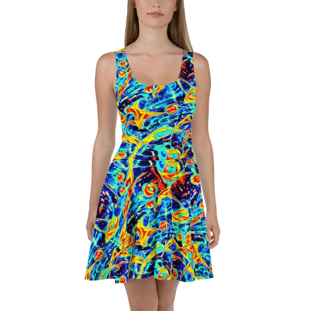 Sonic Tides on Skater Dress — Front