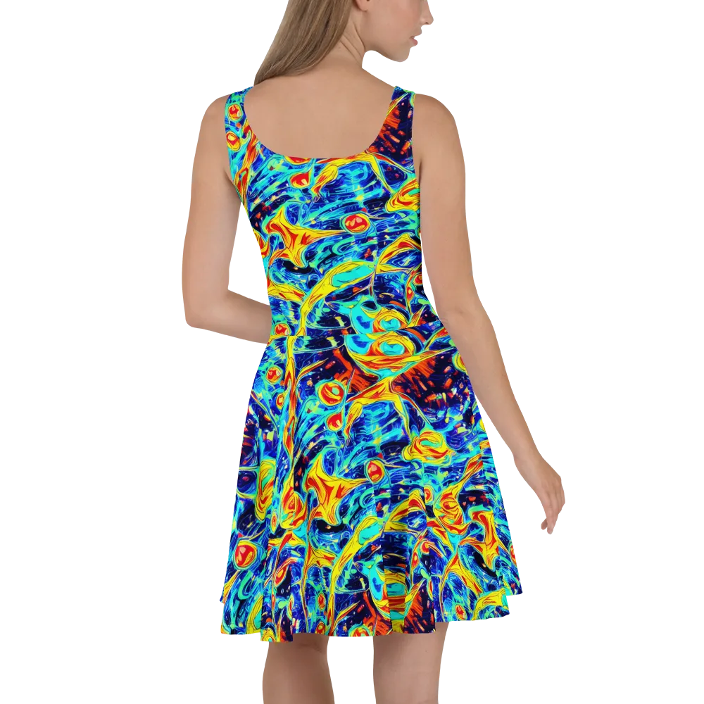 Sonic Tides on Skater Dress — Back