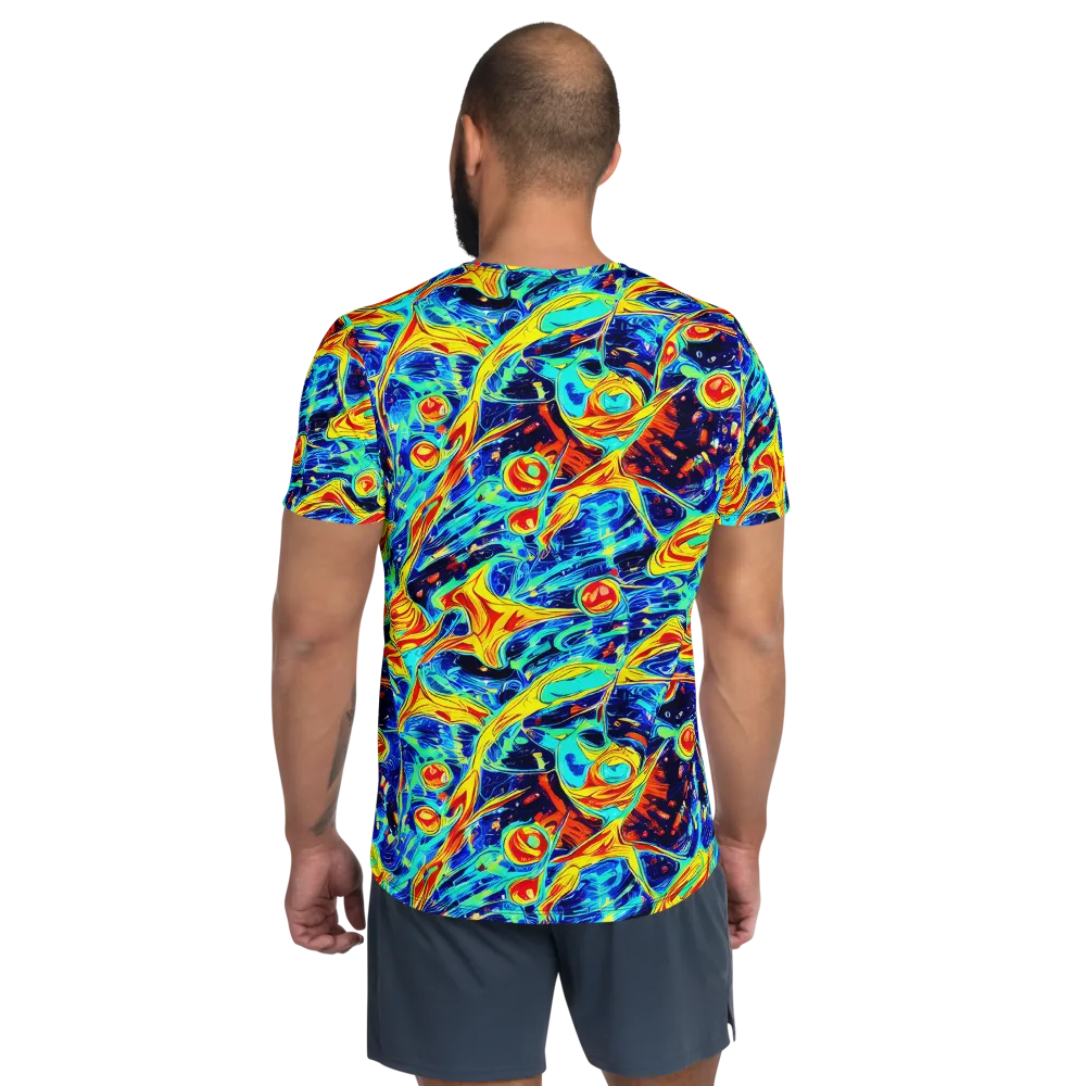 Sonic Tides on Men's Athletic T-Shirt — Back