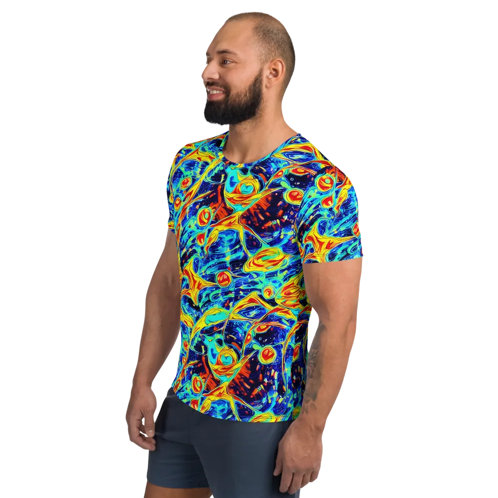 Sonic Tides on Men's Athletic T-Shirt — Left