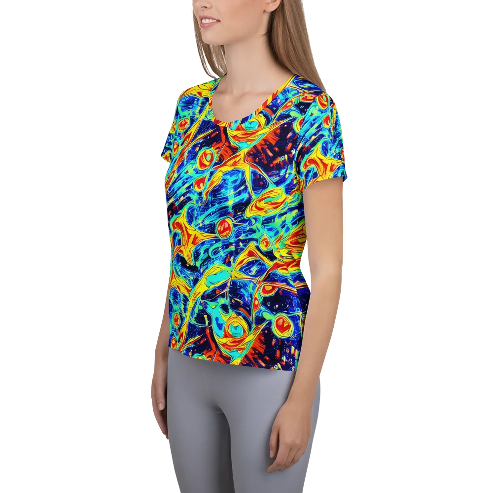 Sonic Tides on Women's Athletic T-Shirt — Left