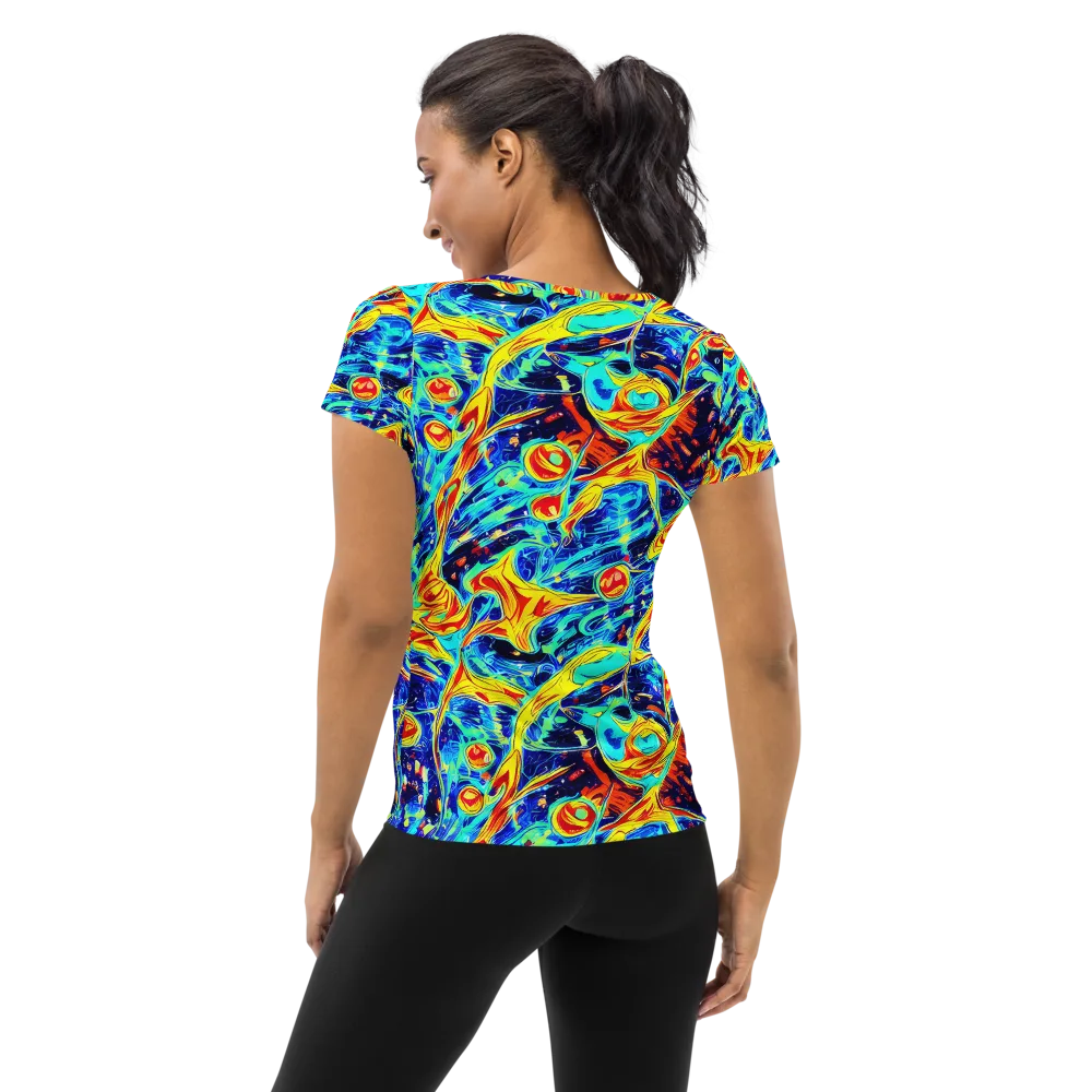 Sonic Tides on Women's Athletic T-Shirt — Back