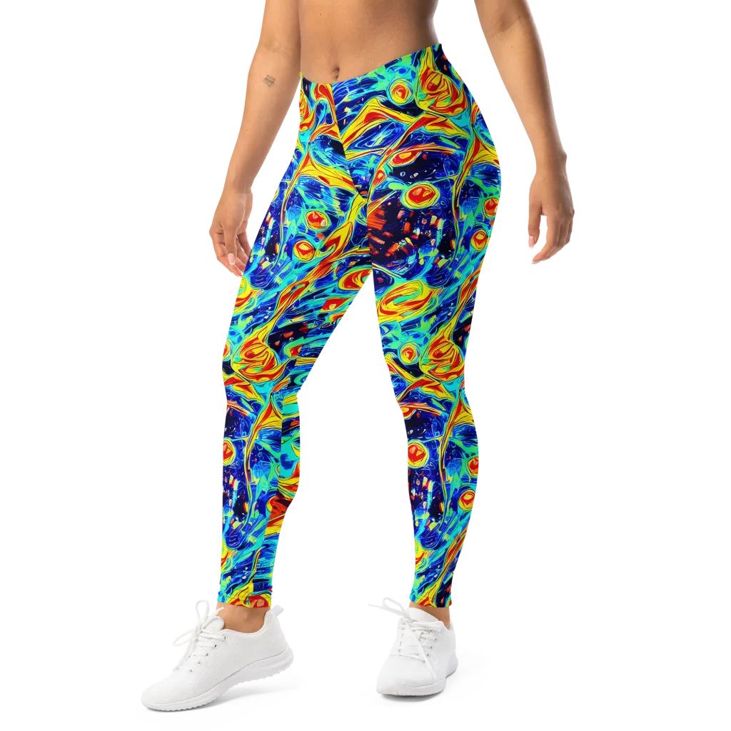 Sonic Tides on Leggings — Left Front
