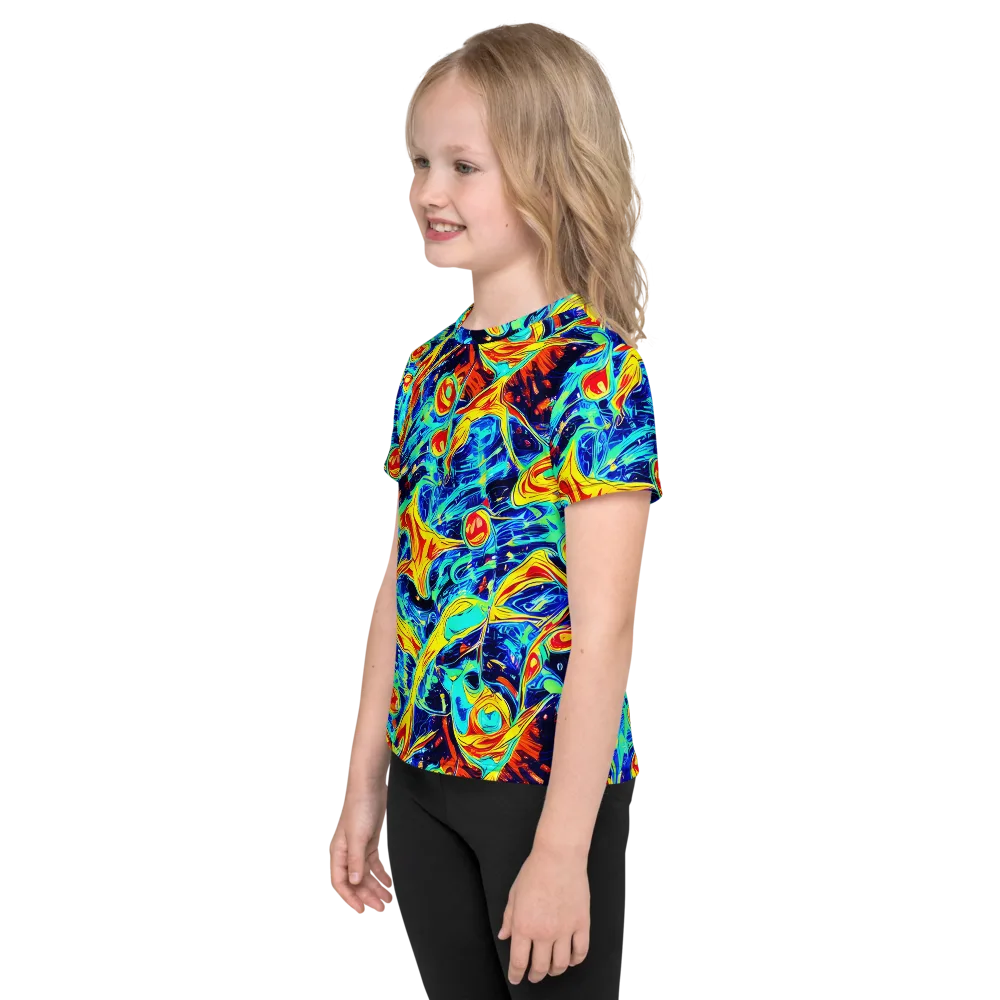 Sonic Tides on Kids Crew Neck T-Shirt — Left